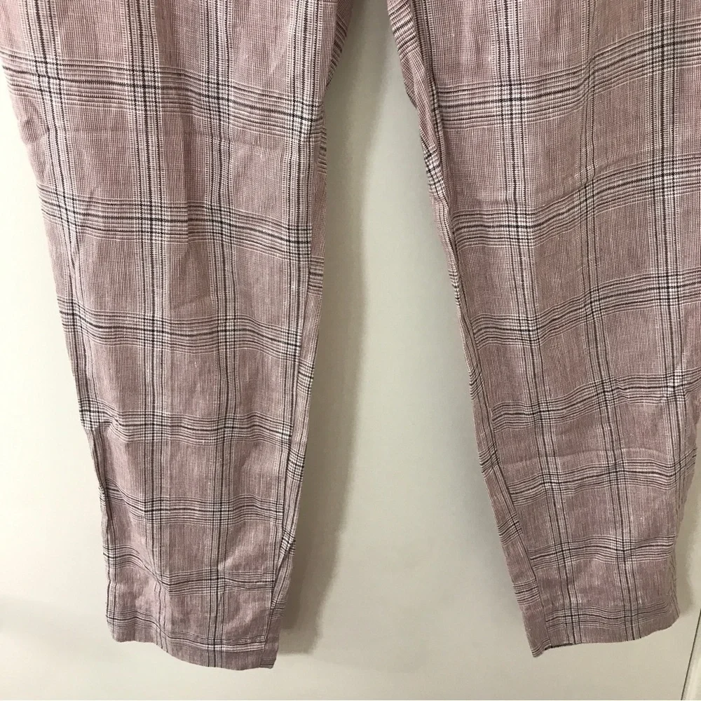 3/$15 Zara plaid linen blend trousers
